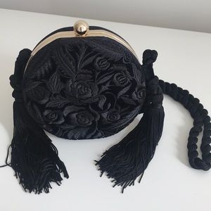 Black Velvet Handbag